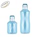 (Set of 2) Dog Water Bottle for Walking, Running and Hiking Blue 500ML/16.9oz and 250ML/8.45oz Large and Small Size Outdoor Portable Antibacterial Travel Mug Drink Dispenser for Cat, Puppy and Pet