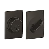 Schlage Lock Company Single Cylinder Deadbolt with Century Trim, Matte Black (B60 N CEN 622)