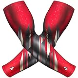 UPF50+ Sports Arm Sleeves for Men & Women | 20+ Designs | Athletic Compression with SGS Certified UPF 50 UV Sun Protection. Prefect for Golf, Cycling, Running, Fishing, Outdoors (Pair)