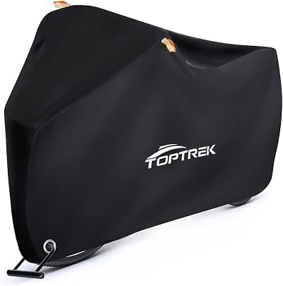 Toptrek Bike Cover 210T Waterproof Universal Size 200x110x70cm Black
