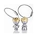 Maycom Little King & Little Queen Couple Keychain Creative Fashion Key Chain Ring Keyring Keyfob
