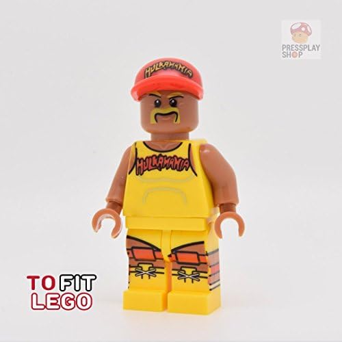 Hulk Hogan - Custom Minifigure - To Fit Lego by PressPlayShop