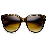 zeroUV - Womens Large Oversized Fashion Horn Rimmed Sunglasses