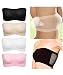 Yirind Women Basic Stretch Layer Strapless Hollow Seamless Solid Cropped Tube Top Bra Bandeau Sport Bras,Black primary
