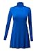 Made By Johnny Women's Turtleneck Long Sleeve Top with Asymmetric Tunic Top - Made in USA
