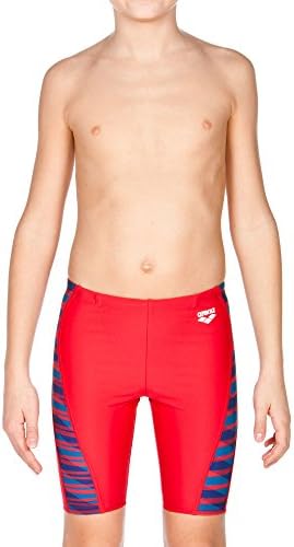 Arena Swim 2A887 Boys' Mimetic Panel Jammer, Red,Multi - 22