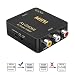 RCA to HDMI, AV to HDMI,GANA 1080P Mini RCA Composite CVBS AV to HDMI Video Audio Converter Adapter Supporting PAL/NTSC with USB Charge Cable for PC Laptop Xbox PS4 PS3 TV STB VHS VCR Camera DVD primary
