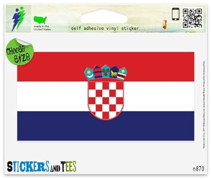 Croatia Croatian Flag Vinyl Car Bumper Window Sticker 5 X 3