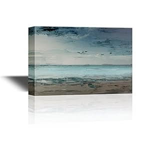 Abstract Seascape with Beach and Sea Horizon