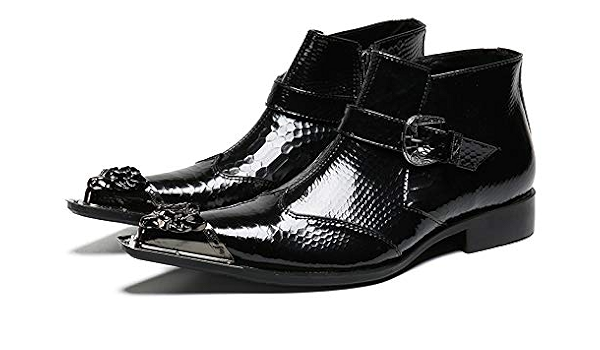 mens patent leather dress boots
