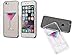 Iphone 6 / iPhone 6s Case Transparent Hard Cover 3d Wine Glass / Cocktail Glass / Martini Glass (Blue/Pink)