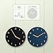 thehaki Decorative Wall Clock Silent & Non-Ticking Quartz Clock PU Leather Lightweight 0.4lb Round 9