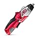 ULTRA STEEL 4V Lithium-Ion Cordless Rechargeable Dual-Position Screwdriver, 6+1 Torque Settings, LED Light w/ 1-Year Warranty, 2pc Drill Bit, 10pcs Driver Bits (AQ70031J)