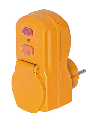 Brennenstuhl Adaptateur jaune avec protection différentielle 30mA (IP54)