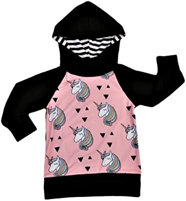 Girl's Unicorn Hoodie Soft knit lightweight top (2T-3T)