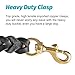 FAIRWIN Leather Dog Leash 6 Foot - Braided Military Grade Heavy Duty Dog Leash for Large Medium Small Dogs Training and Walking (Black, S:1/2