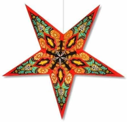 Star Lights - Red Mango Paper Star Lamp/Lantern by Whirled Planet