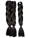 Dark Brown Jumbo Braiding Hair Extension Rainbow Jumbo Braiding For Twist Braiding Jumbo Braids Salon Crochet Twist Braiding Hair Extensions 24Inch 5Pcs/Lot 100g/Pc (pure 2#)