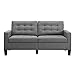 DHP Emily Upholstered Sofa Couch Living Room Furniture, Gray