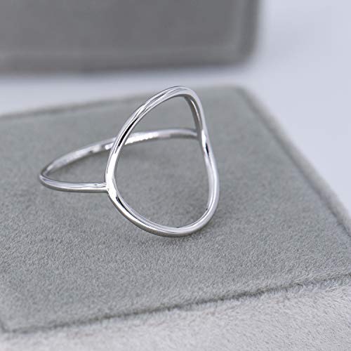 Lemon Grass Gold Vermeil Open Circle Ring in Sterling Silver Size 6