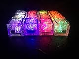 CUBES ice light up 12 pack - Multicolor sensor liquid for drinks and more - Blinking - Glowing fun decorative - Party and event
