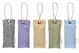 Dreamy scent 5 Pack Activated Charcoal air Purifying Bags - 100% Natural Odor Absorber for Fresher Homes,Shoes,and Cars.Guaranteed to Make Your Home a Better one! (5x100g)