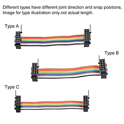 4 uxcell+Rainbow+Ribbon+Cable+2+54mm