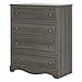 South Shore Savannah Collection 4-Drawer Dresser, Gray Maple with Round Wooden Knobs
