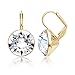 MYJS Bella Earrings with 8.5 Carat Clear Swarovski Crystals Gold Plated