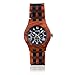 Emolly Wooden Watch for Men - Unique Conversation Piece Red Sandalwood & Ebony Black Big Face Chronograph in Wood Gift Box - Lightweight and Classy timepiece will Feel Better on Skin than Metal