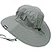 Solaris Wide Brim Sun Hat for Women, UPF 50+ UV Protection Outdoor Packable Sun Hat for Gardening, Gray