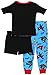 Justice League Little/Big Boys Toddler Snug Fit Pajama Top 3pc Pajama Set, 6