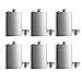 6 Pcs 8 oz Hip Stainless Steel Flask & Funnel Set by QLL, Easy Pour Funnel is Included, Great Gift primary
