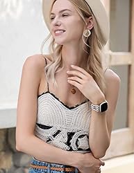 W-RARA Beaded Bracelet Compatible with Fitbit Versa
