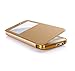 M9 Case, Pasonomi® [Smart Window View] HTC One M9 Folio Wallet Case - Slim Flip Leather Case For HTC One M9 Smartphone (Golden)