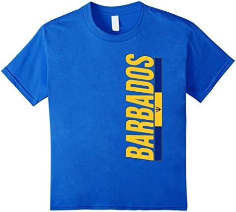 Kids BARBADOS Flag T-shirt 4 Royal Blue