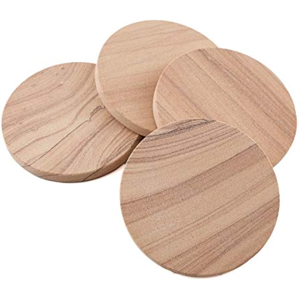 Cinnabar Coasters Brand, Multicolor All Natural SandstoneDurable Stone