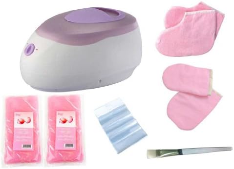 Huini Hot Spa Professional Paraffin Bath Salon 2300ml Kit with Brush Wax Mittens Booties Bags