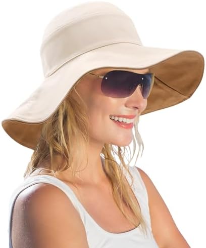 Raffia Straw Bucket Sun Hat Floppy Wide Brim UPF 50+ Sun  display picture 1