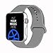 VATI Sport Band Compatible for Apple Watch Band 42mm 44mm, Soft Silicone Sport Strap Replacement Bands Compatible with 2018 iWatch Apple Watch Series 4/3/2/1, 42MM 44MM M/L (Concrete)