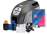 Zebra ZXP Series 3 Dual Side Badge ID Card Printer & Supplies Bundle with Card Imaging Software
