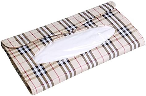 Auto sun visor Plaid tissue box/ tissue/Car tissue box/Car wipes package/ creative auto supplies-A