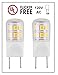 CBconcept UL-Listed, G8 LED Light Bulb (Shorter 35mm Length), 2-Pack, 2 Watt, 220 Lumen, NOT Dimmable, Warm White 3000K, 360° Beam Angle, 20W Equivalent, JCD Halogen Replacement Bulb