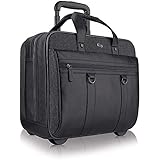 solo leather rolling briefcase