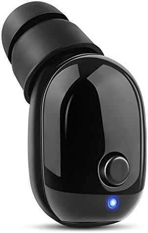 Waterproof Bluetooth Earbud With Mic - Invisible Single Stereo Noise Cancelling Earphones With Car Echo Cancelation - Android and iOS Compatible - by ZoomTech