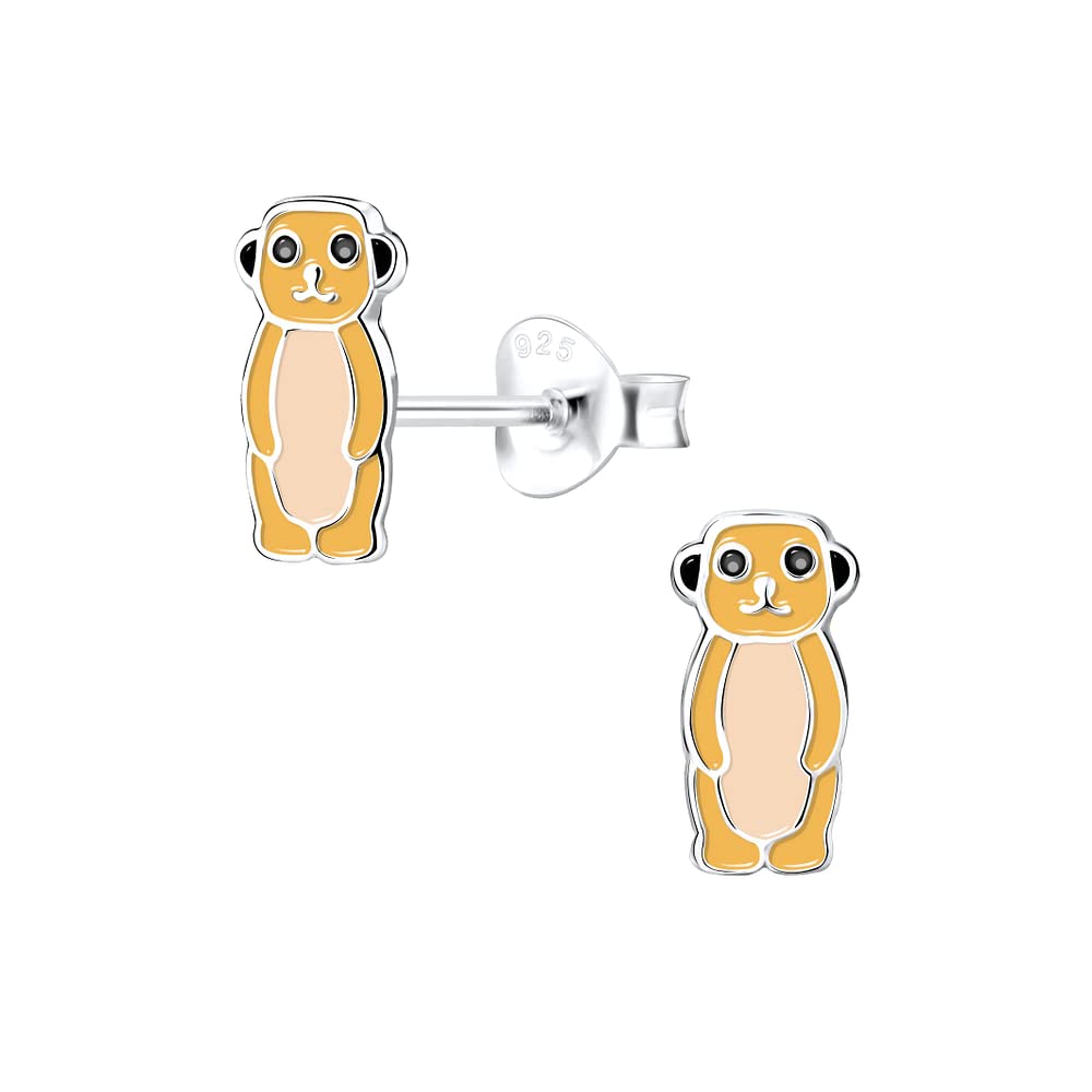 Meerkat Earrings 925 Sterling Silver - Small