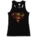 Superman Distressed Logo Juniors Tank Top