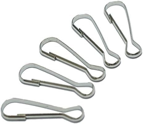 INNETOC200 Pcs 1" (25mm) Metal Spring Hooks Purse Pulis Snap Clip for Lanyard Zipper Mask Pull Id Card (25mm, Nickel)