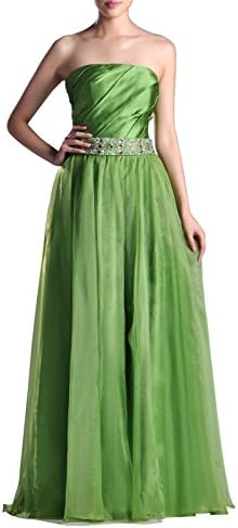 Organza Natrual Floor Length Strapless A-line Special Occasion Evening Dress, Color Dusty Rose ,24W