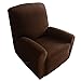 Anself Stretch Recliner Cover Waterproof Nonslip Sofa Cover with Elastic Bottom, Brown